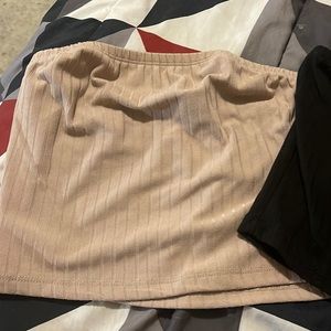 Rue21 crop tops worn 1 time brand new in Black and Tan in size S